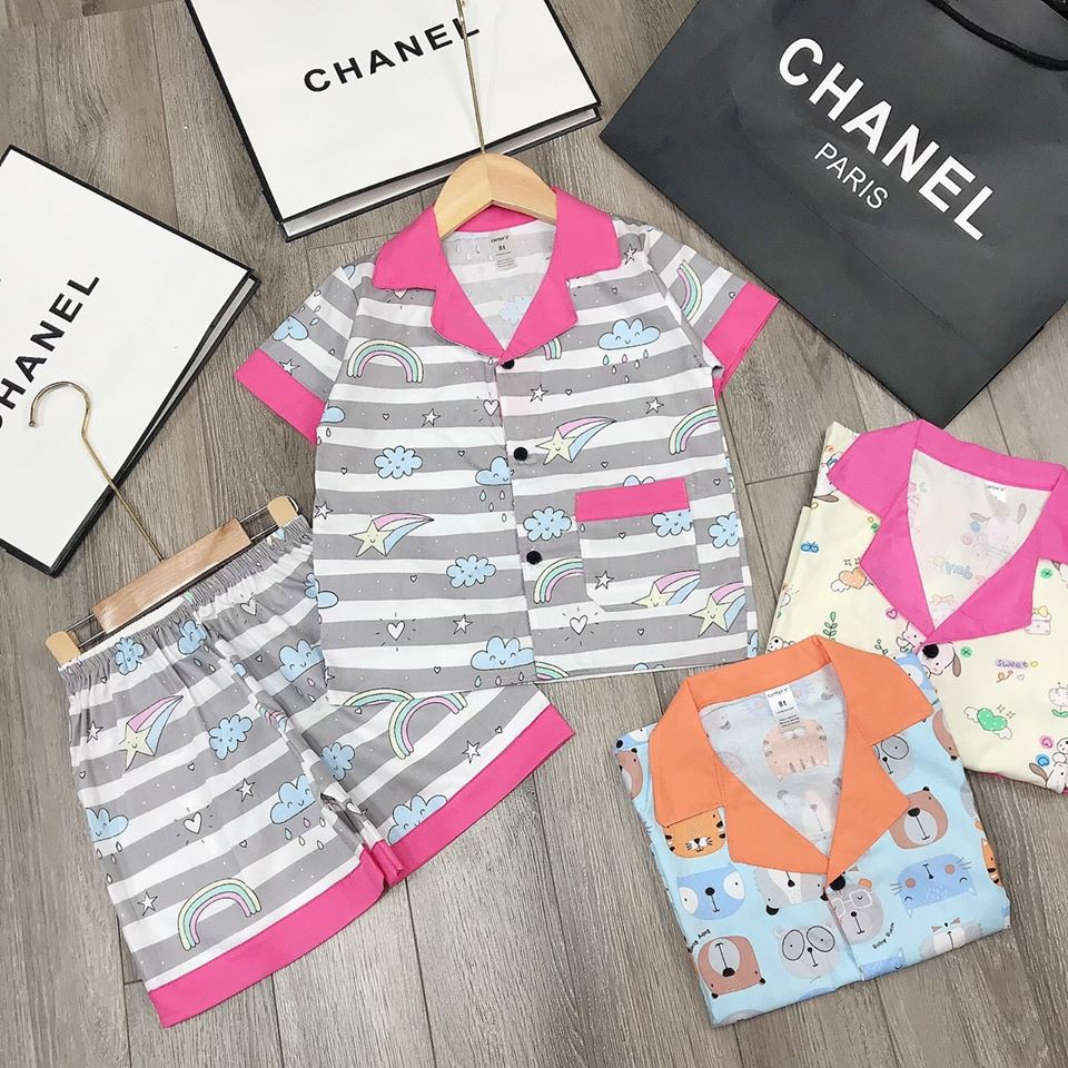 XẢ: Bộ pijama thô boil   cho bé trai, bé gái - BTBD
