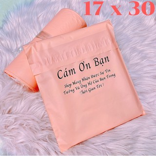 10 Mẫu Túi Gói Hàng Dùng Thử Màu Hồng Đào Size 17x30
