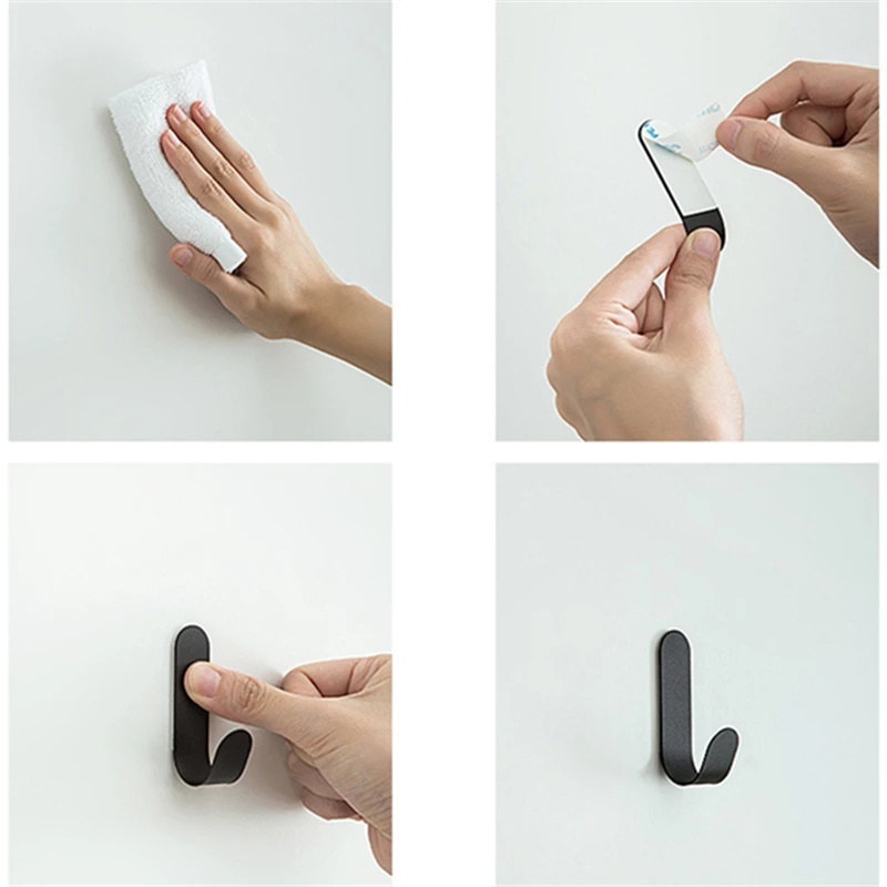 1 / 2 / 5 Móc Treo Đồ Hình Chữ J Bằng Thép Không Gỉ 304 Chắc Chắn Đa Năng