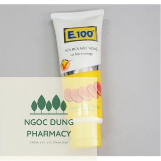 Sữa rửa mặt e100 nghệ hạt massage 100g
