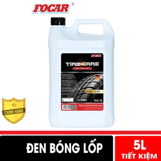 Can Dung dịch đen bóng lốp Focar Tire care 5L