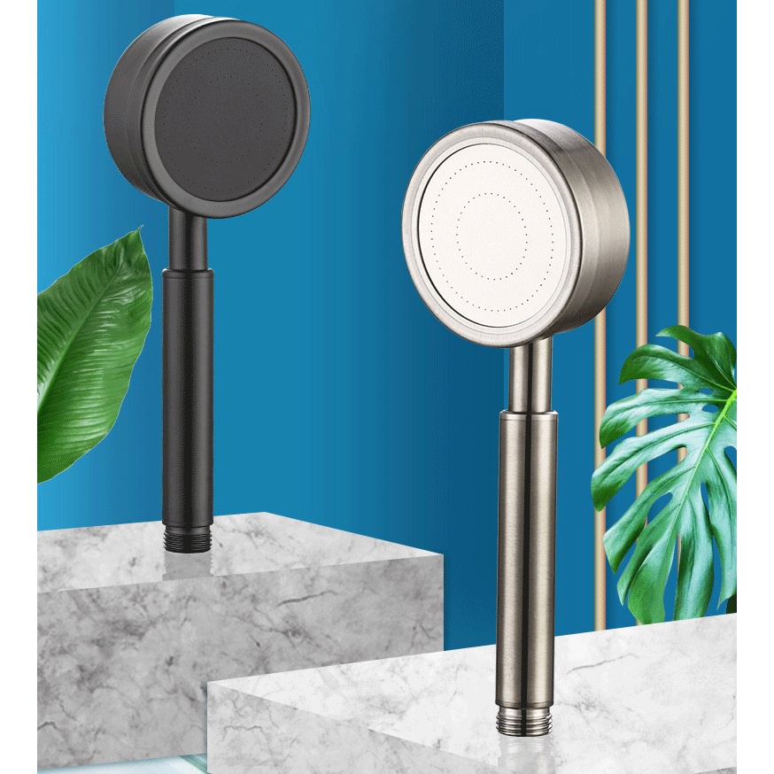 Vòi sen tăng áp, tay sen tắm Massage Inox 304 Tròn dày tạo tia nước hình Tháp Nước tạo cảm giác thư giãn dễ chịu