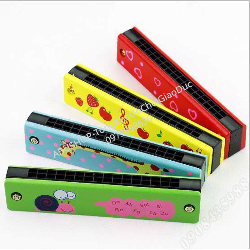 Đồ Chơi Âm Nhạc ❤️ Kèn Harmonica Gỗ 32 lỗ Kích Thích Âm Nhạc Và Tâm Hồn Cho Bé