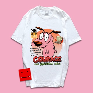 ÁO THUN NAM NỮ { CARTOON NETWORK } CHÓ COURAGE (stupid dog)