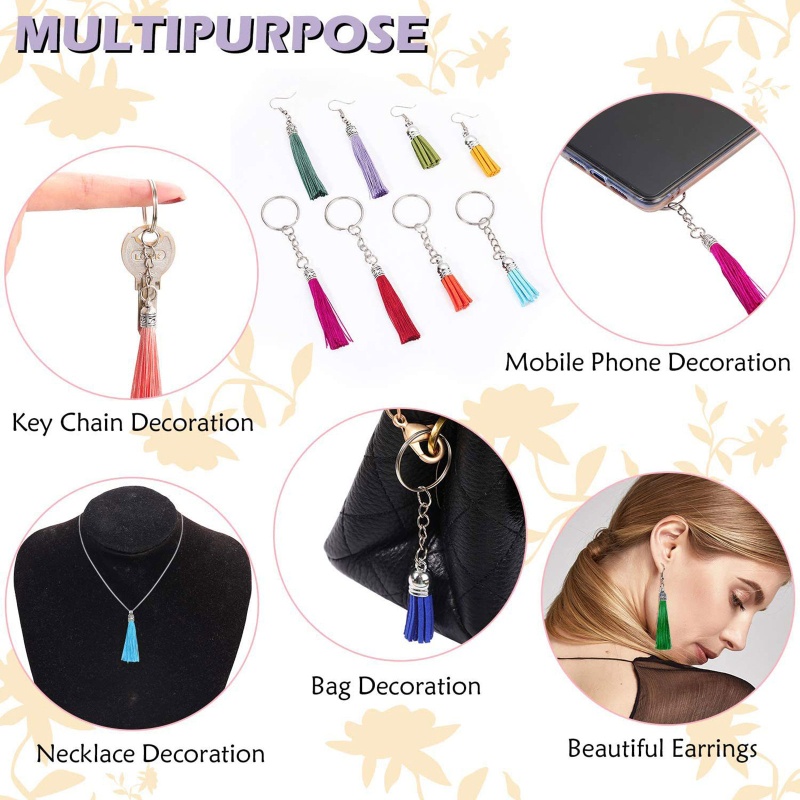 Flgo Bộ Trang Sức Tua Rua Móc Chìa Khóa Và Nhẫn Nhảy