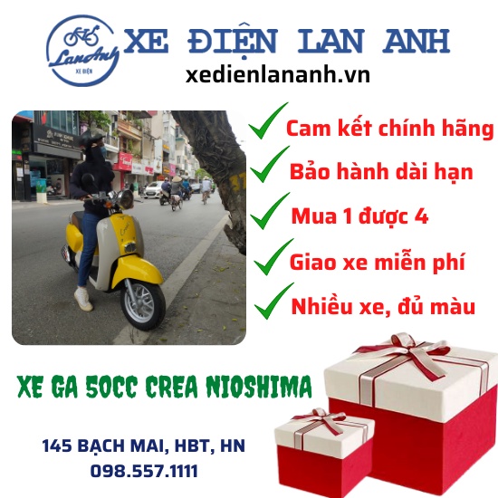 XE GA 50CC CREA NIOSHIMA PHANH ĐĨA - XE ĐIỆN LAN ANH