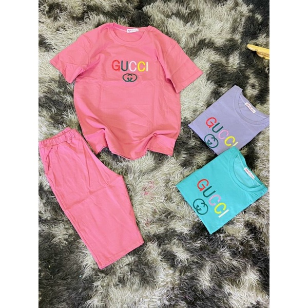 Bộ áo form rộng quần ngố thun cotton thái