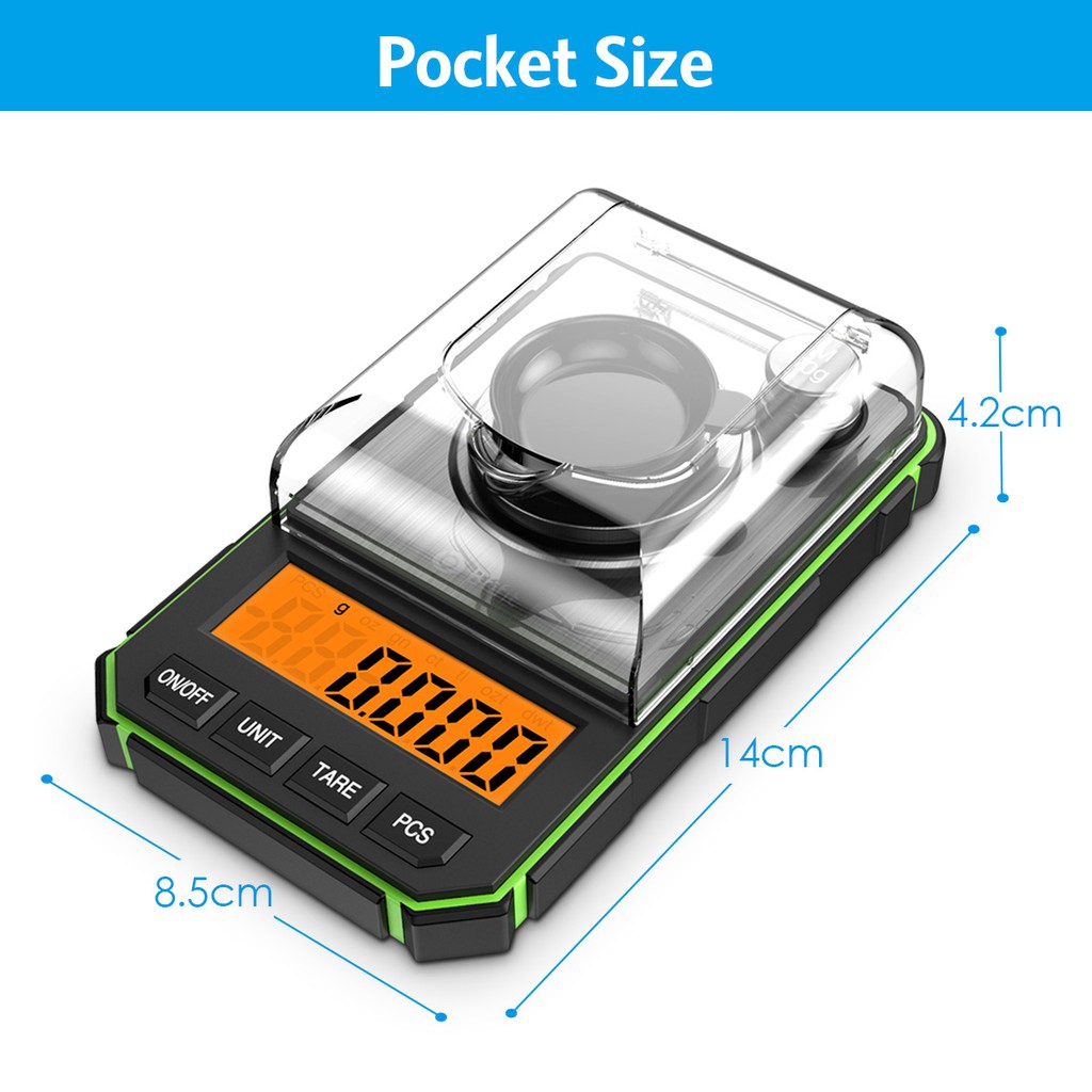 Cân điện tử kỹ thuật số mini 0.001g-50g tiện lợi