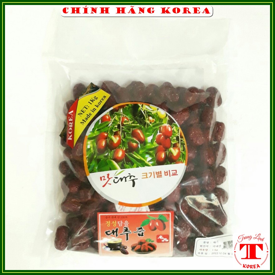 Táo đỏ hàn quốc sấy khô, túi 1kg - Táo đỏ sấy khô chính hãng Korea, tranglinh