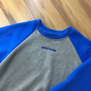 Áo nỉ raglan thêu American