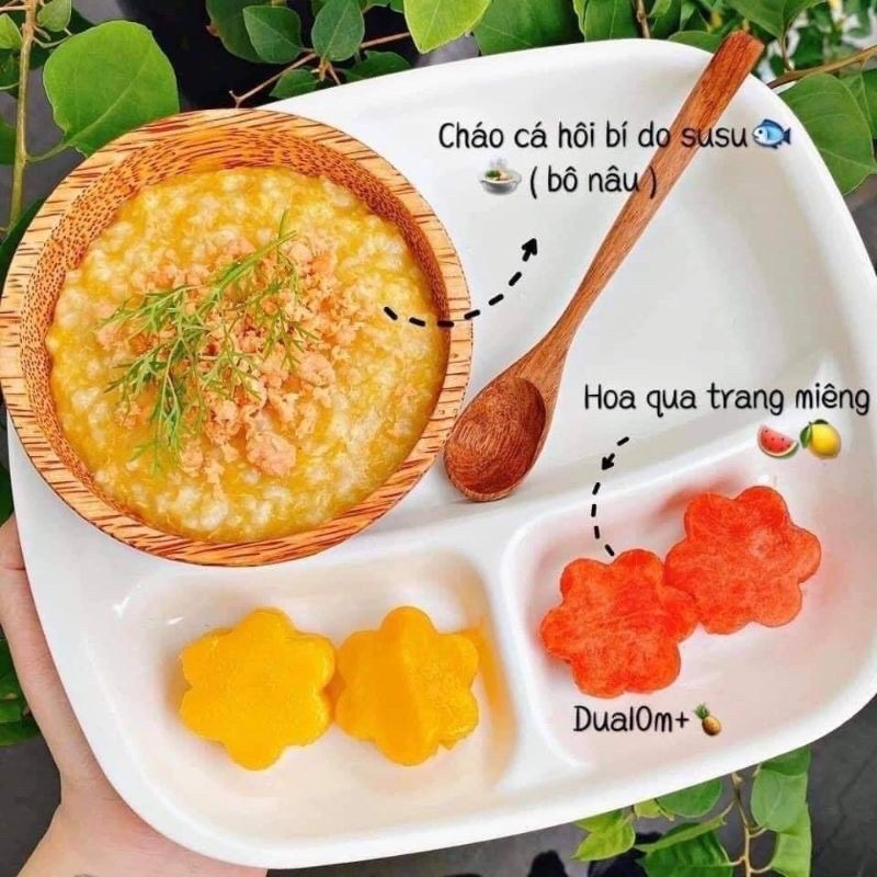 Khay ăn dặm 3 ngăn hàng nội địa Nhật dành cho bé tập ăn