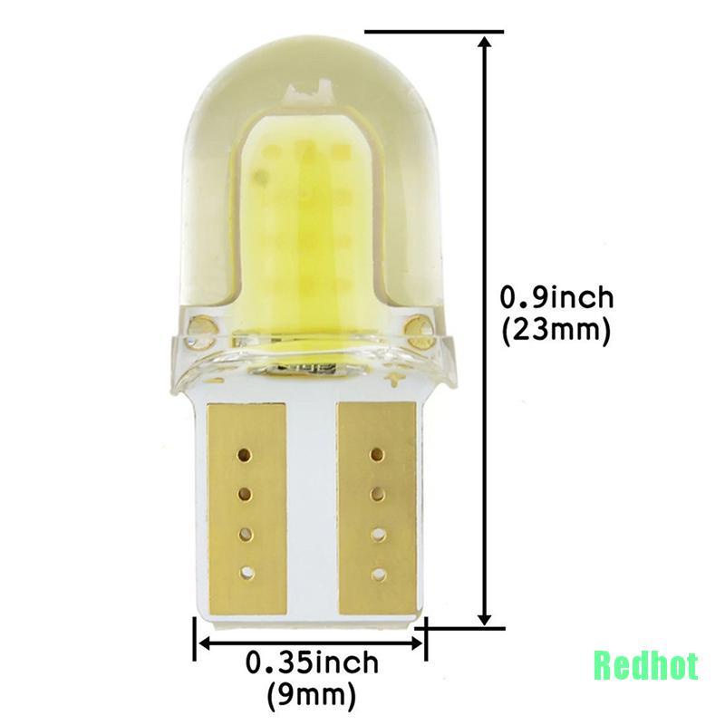 Bộ 10 Đèn Led T10 194 W5W Cob Silicone Chất Lượng Cao Cho Xe Hơi