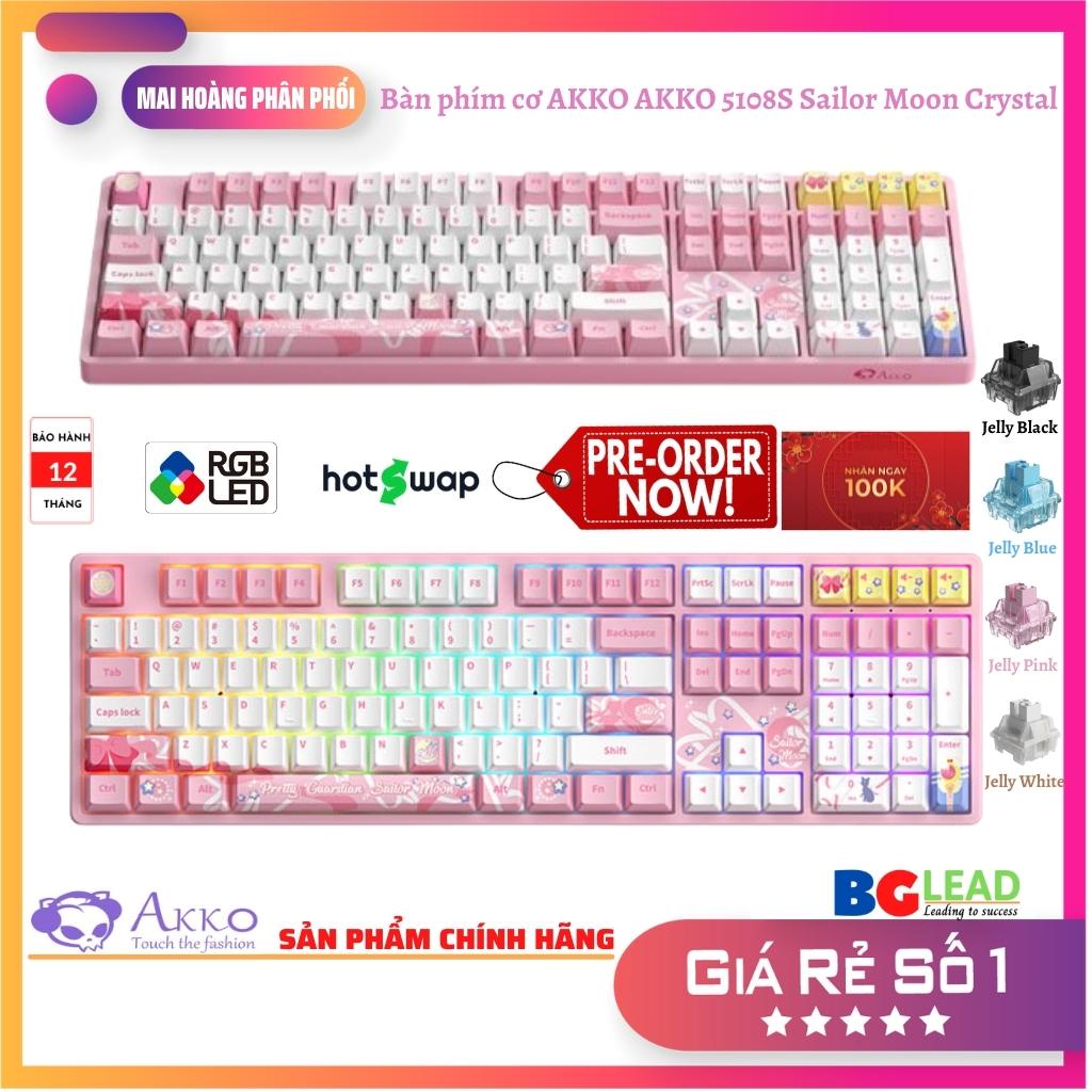 [Chính hãng] Bàn phím cơ AKKO 5108S Sailor Moon Crystal (Hotswap | RGB | Foam tiêu âm | AKKO CS Jelly Switch)