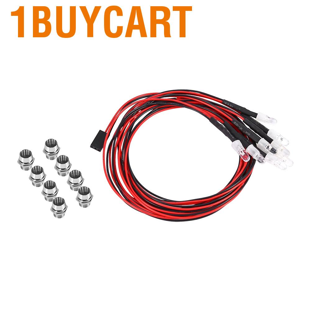 Set đèn 8 LED 4 đỏ trắng làm pha tiện dụng cho xe mô hình 1/10 Crawler