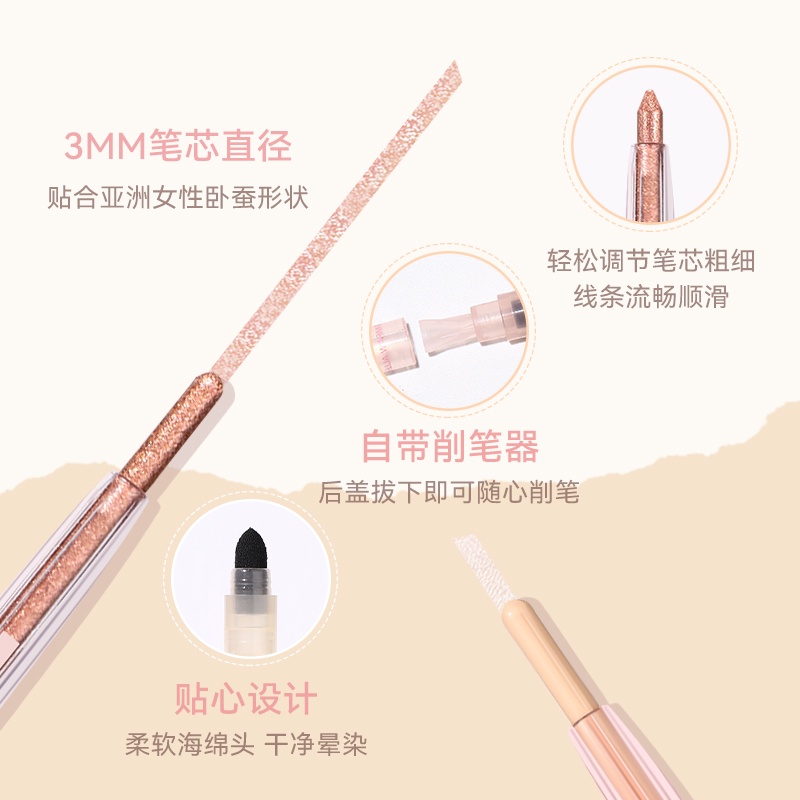 Bút Phấn Mắt Kiêm Phấn Bắt Sáng 2 Trong 1 Lâu Trôi Không Thấm Nước NOVO NO.5651
