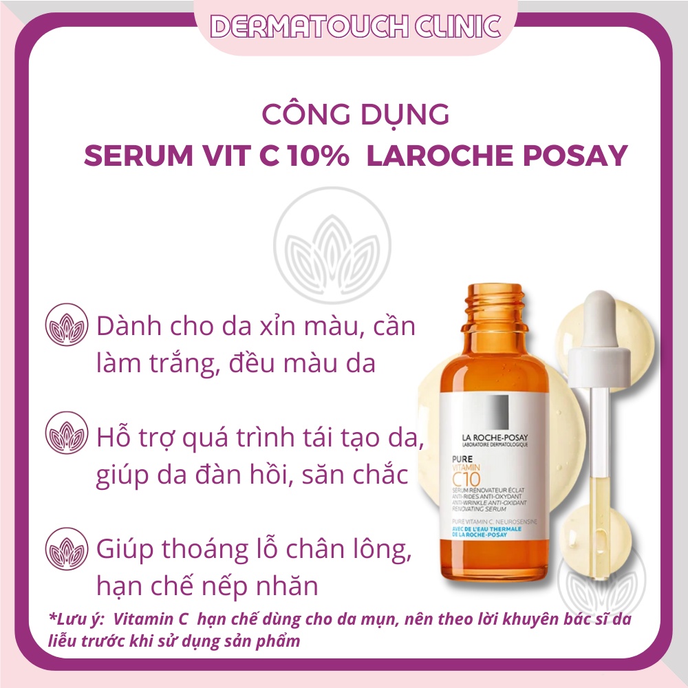 ✅[Chính Hãng] Serum Pure Vitamin C10 La Roche-Posay giúp cải thiện và làm sáng da