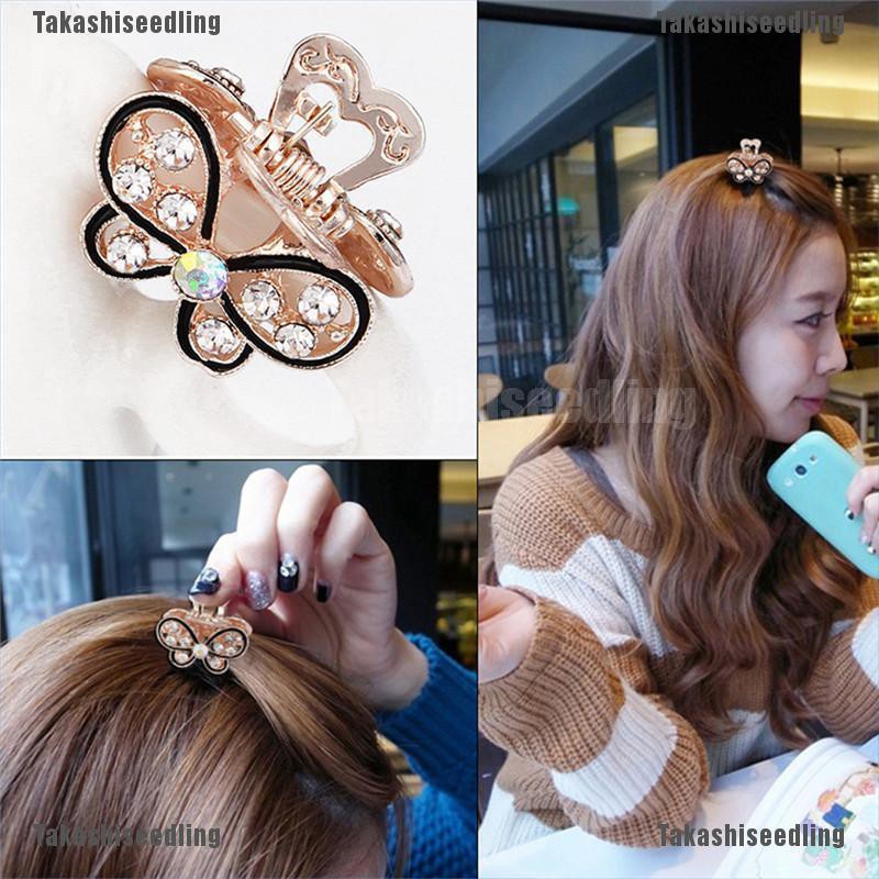 Kẹp Càng Cua Đính Đá Hình Bướm Dễ Thương