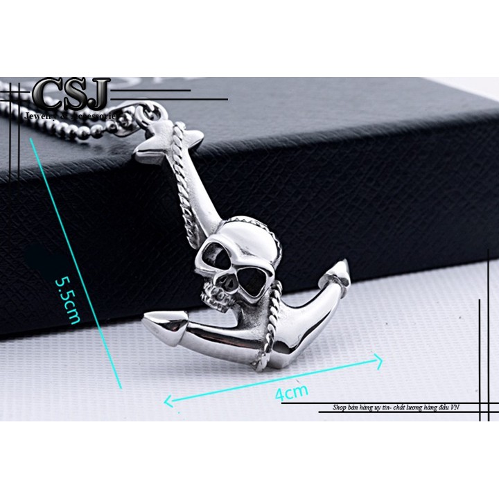 MẶT DÂY CHUYỀN INOX MỎ NEO ĐẦU LÂU CÁ TÍNH