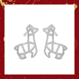 Khuyên Tai Bạc Nữ Thời Trang Hình Chú Hươu Cao Cổ Đáng Yêu S001- Trang Sức Bạc ButterBear Jewellery.