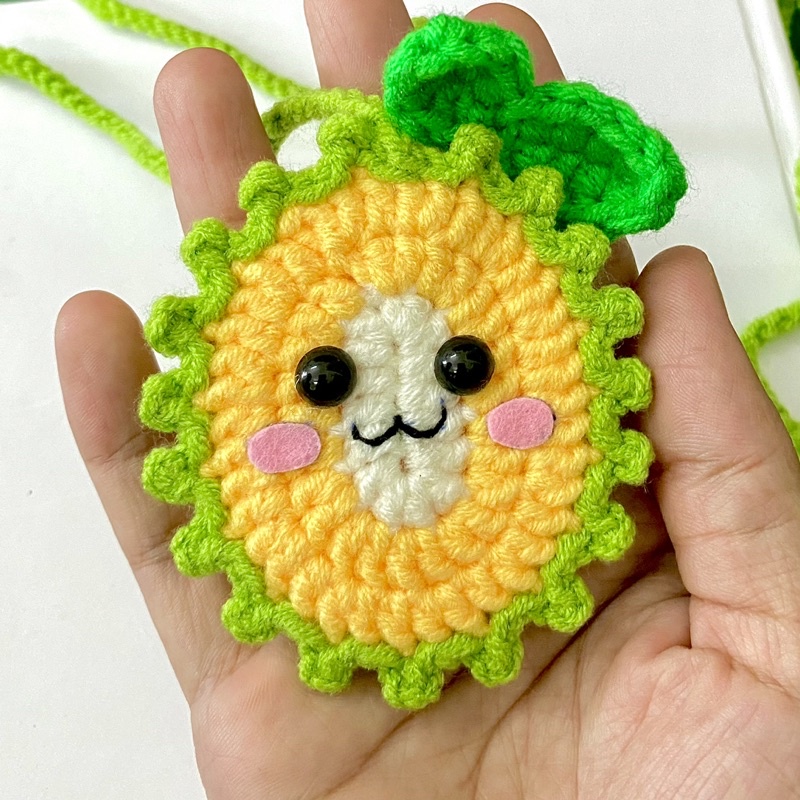 Túi đựng tỏi cho bé hình quả mít - Túi tránh vía cho trẻ sơ sinh