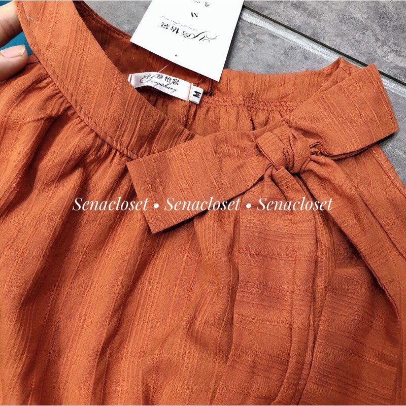 [Ảnh thật/ Săn hàng] Set đũi cam nơ cổ