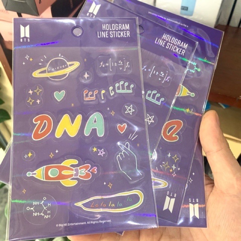 Sticker BTS DNA Hologram hàng OFFICIAL