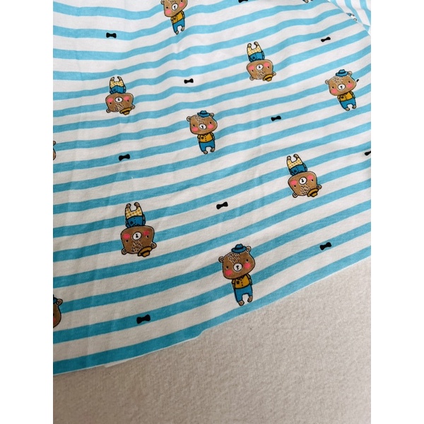 Vải thun cotton borip hình gấu