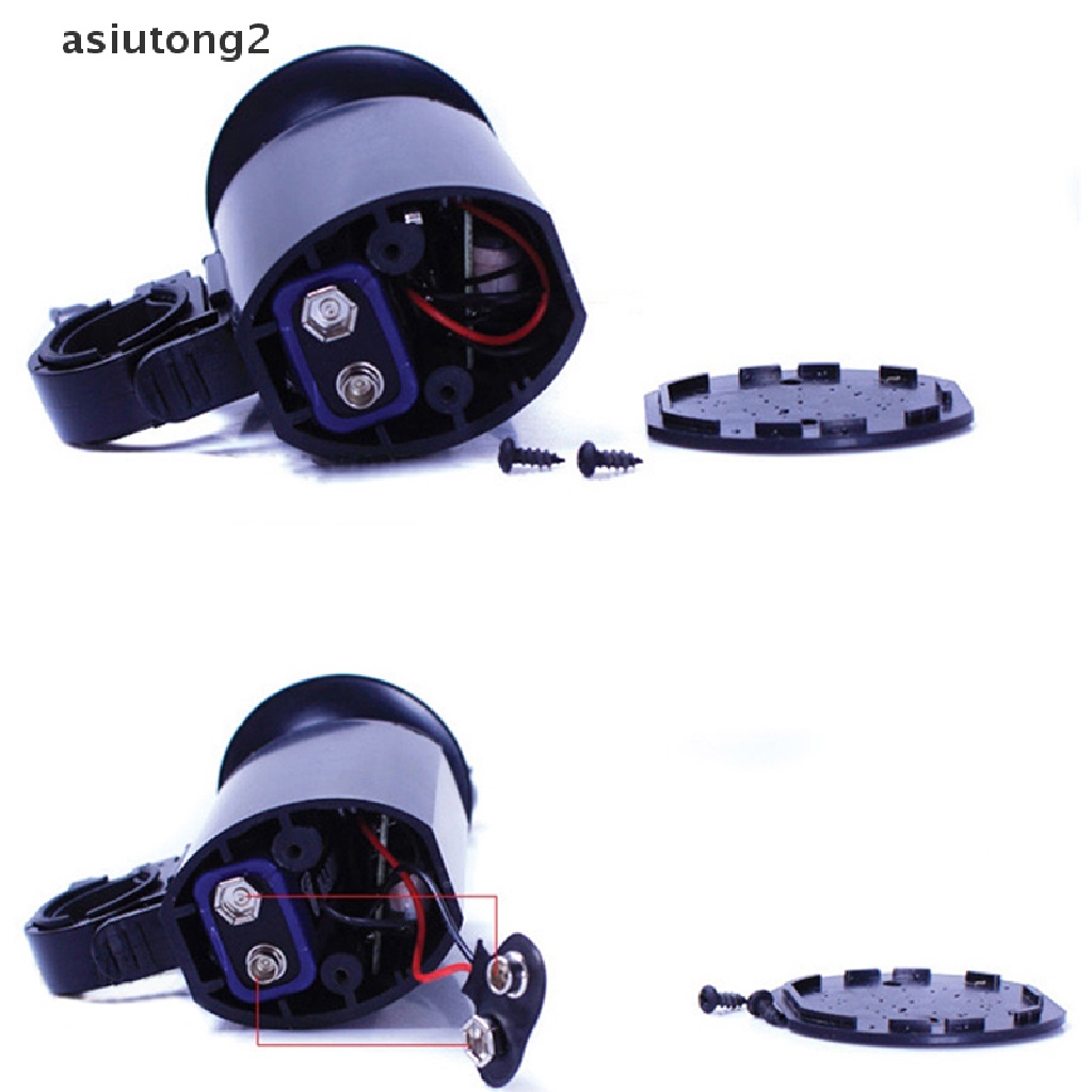 Còi Điện Tử 6 Âm Thanh Lớn asiutong2 Màu Đen Chuyên Dụng Cho Xe Đạp