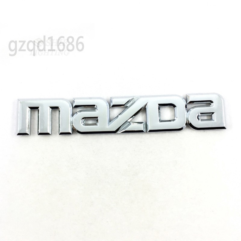 Nhãn dán hình logo chữ MAZDA bằng ABS màu crom dành cho cốp sau xe hơi MAZDA