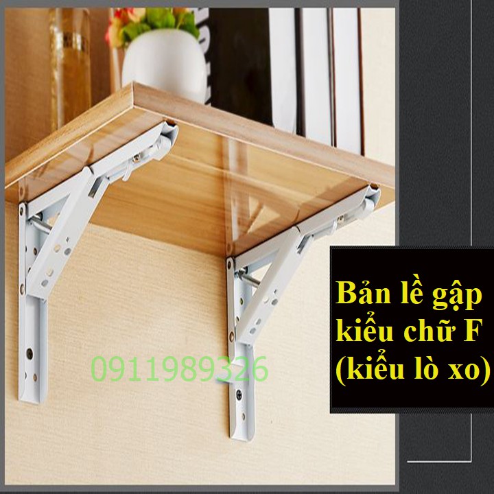 Bộ 2 bản lề gấp cho bàn treo tường tải trọng 40kg