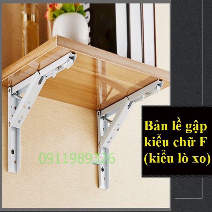 Bộ 2 bản lề gấp cho bàn treo tường tải trọng 40kg