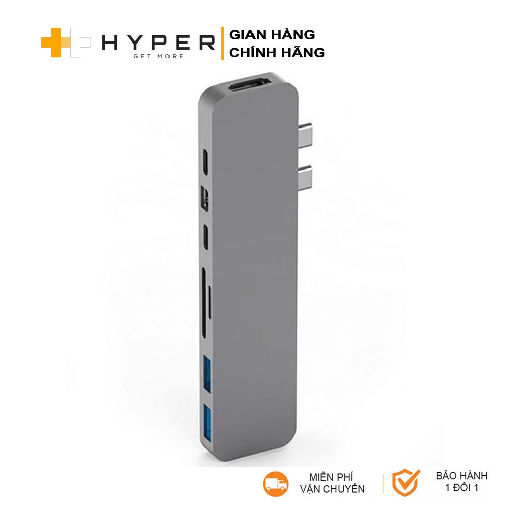 Cổng chuyển HyperDrive 8-in-2 Pro USB-C Hub cho Macboook Pro 13/15/16inch 2016-2017-2018-2019 - GN28D - Hàng Chính Hãng