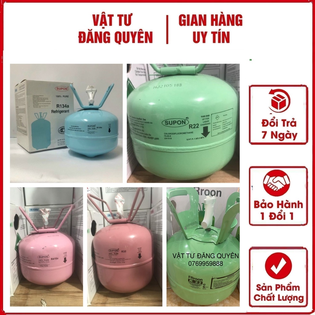 Môi Chất Lạnh Gas Lạnh R22 R32 R134 R410 R600 - Ga 22 32 134 410 600 Loại 3kg