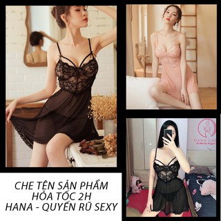 Váy ngủ, đồ ngủ sexy xuyên thấu siêu mỏng kèm quần chip quyến rũ gợi cảm VN176