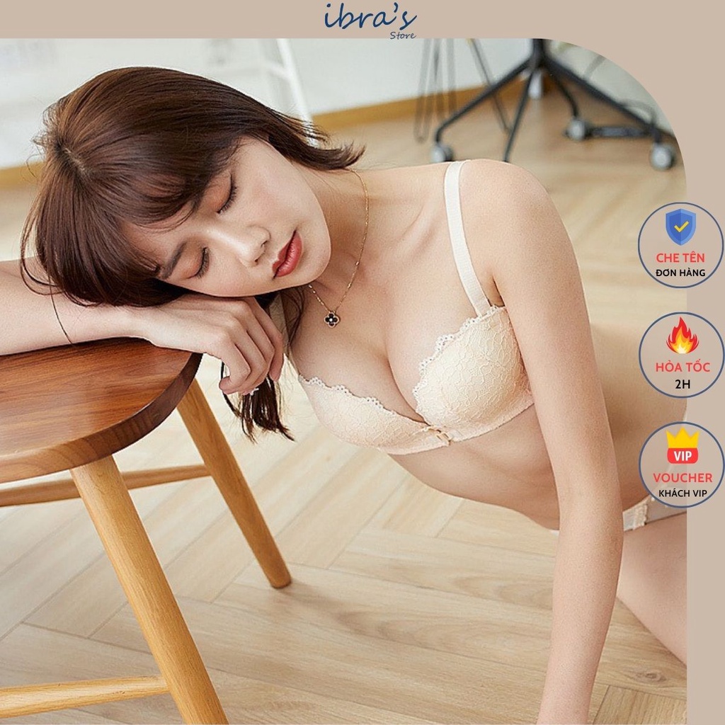 Áo Ngực Không Dây Nâng Ngực iBRA'S STORE Cài Trước Tạo Khe Sexy Chống Tụt cao cấp, Áo Lót Nữ Cúp Ngực Chống Chạy xệ A28