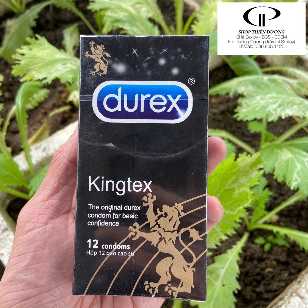 Bao Cao Su Ôm Sát Size Nhỏ 49mm Durex Kingtex Hộp 12 Bcs