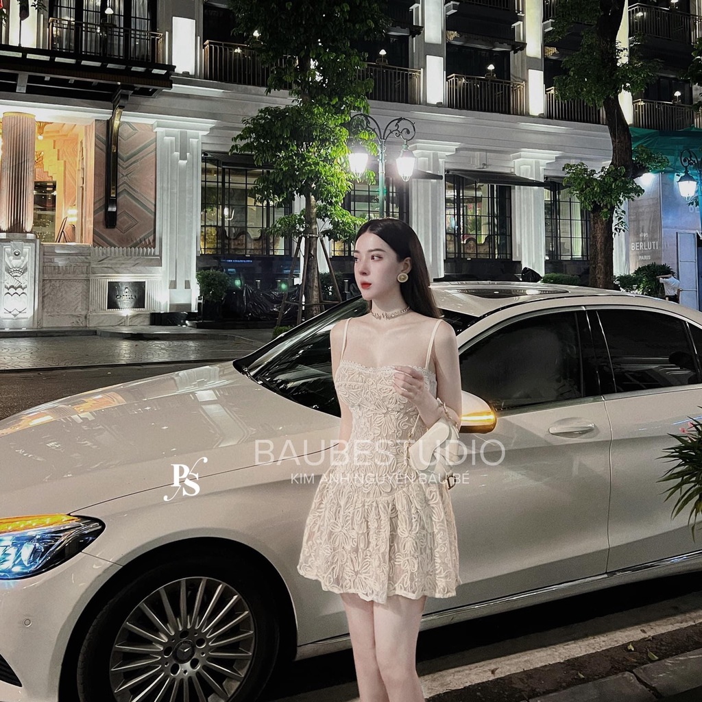 Váy Ren Hoa Nổi Cao Cấp DỰ TIỆC