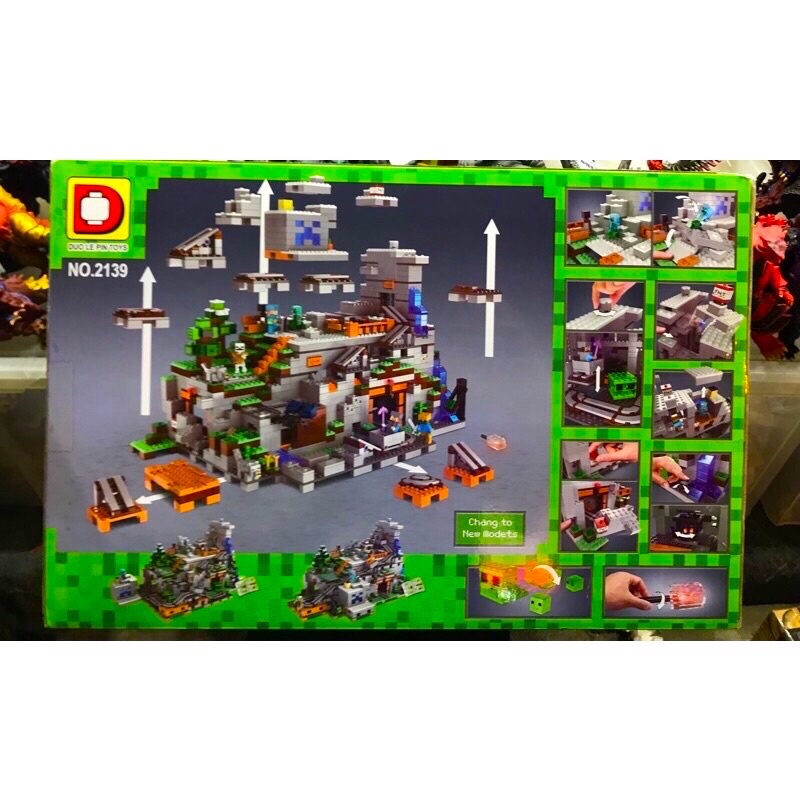 Xếp Hình Minecraft Hang Động Trên Núi nonlego 2139