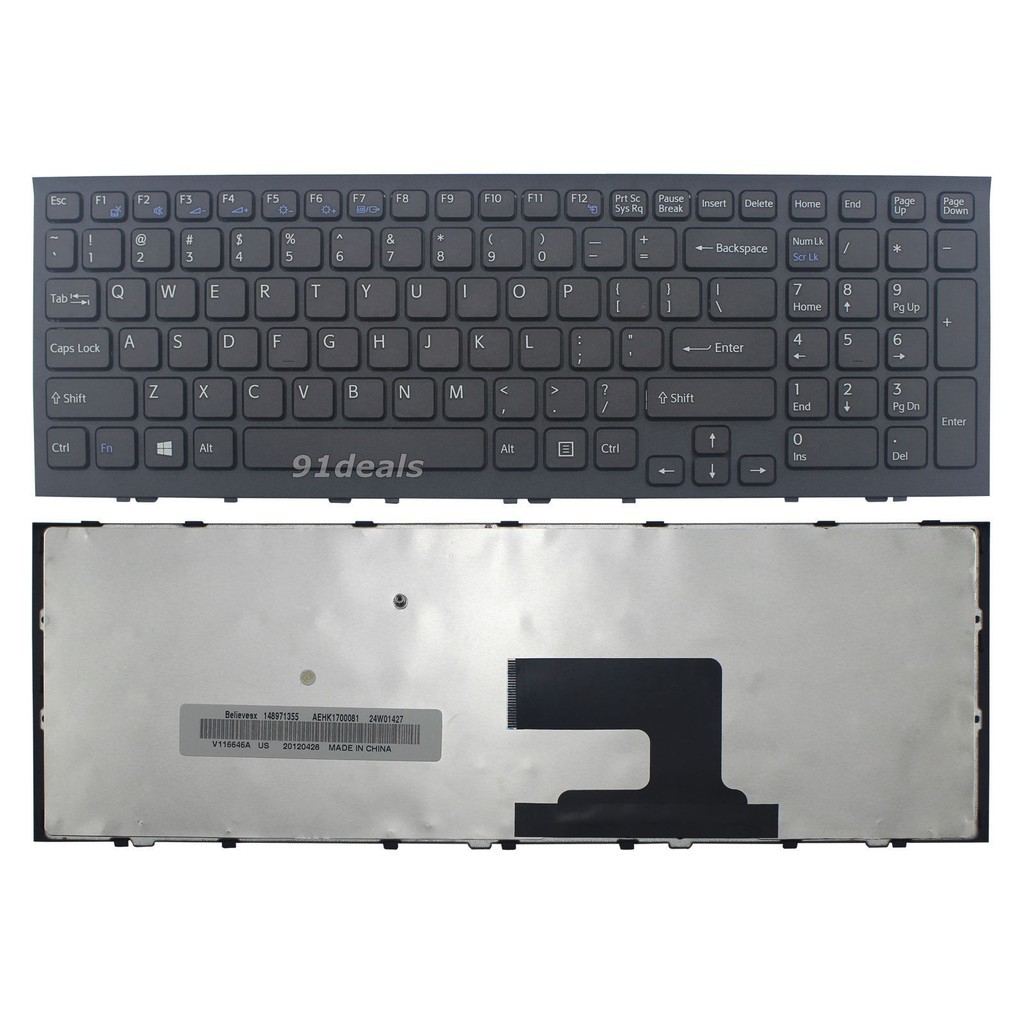 Bàn Phím Laptop Sony Vaio EH VPCEH VPC-EH VPC EH Series có khung 2 màu đen trắng