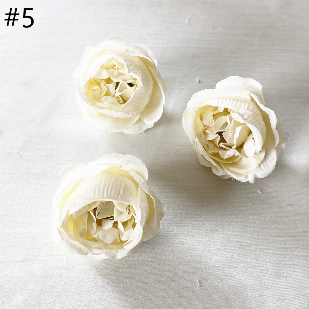 Hoa hồng mẫu đơn nhân tạo bằng lụa đẹp mắt dùng để trang trí thủ công