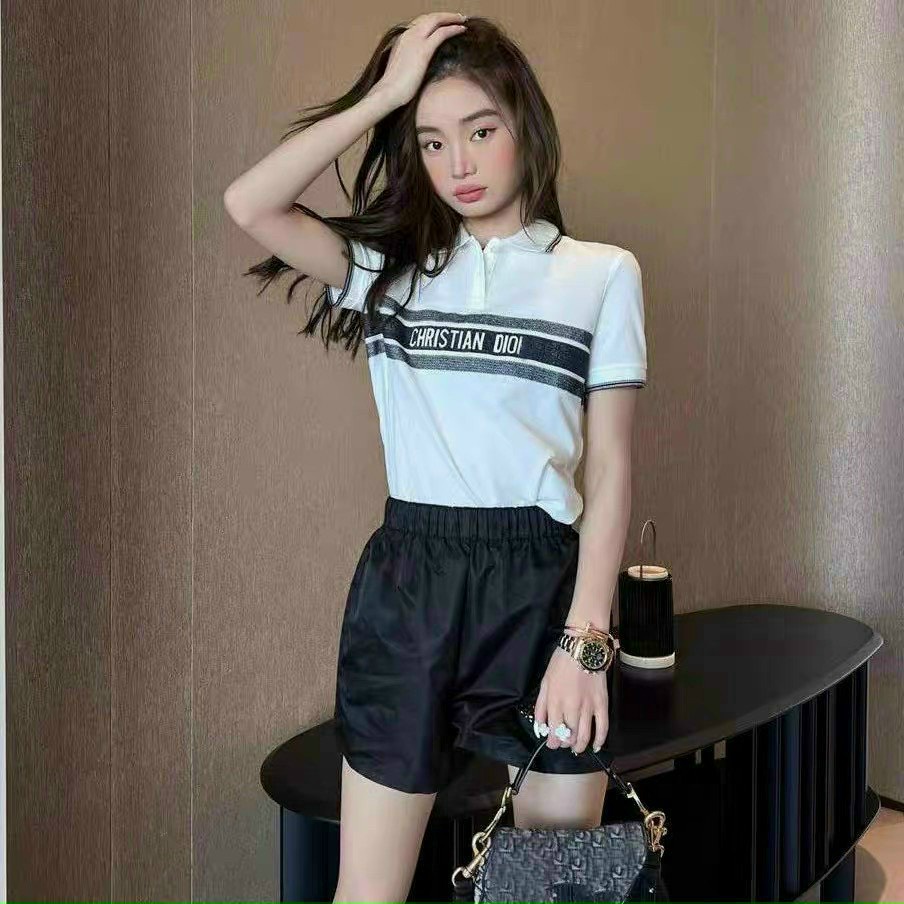 Áo len montoghi cổ bẻ chữ Dior sang sịn