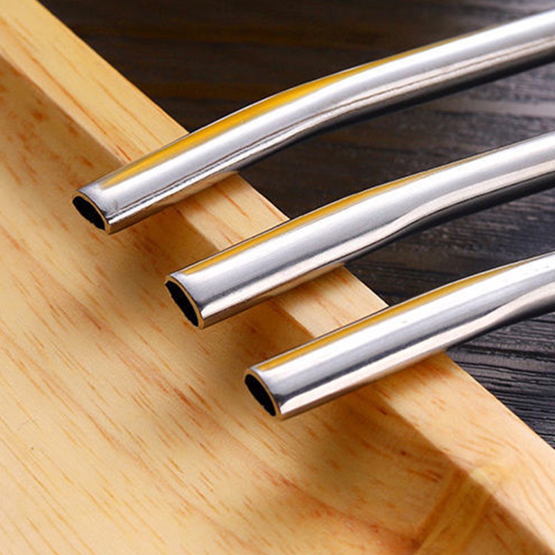 Bộ Ống Hút Bằng Thép Không Gỉ 304 Kèm Muỗng Và Cọ Vệ Sinh