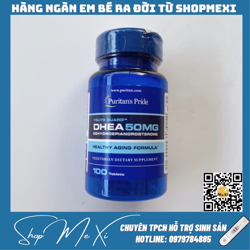 Mẹ Xi Dhea Puritans - AMH THẤP cần dùng, hỗ trợ duy trì dự trữ buồng trứng lý tưởng lọ 100 viên
