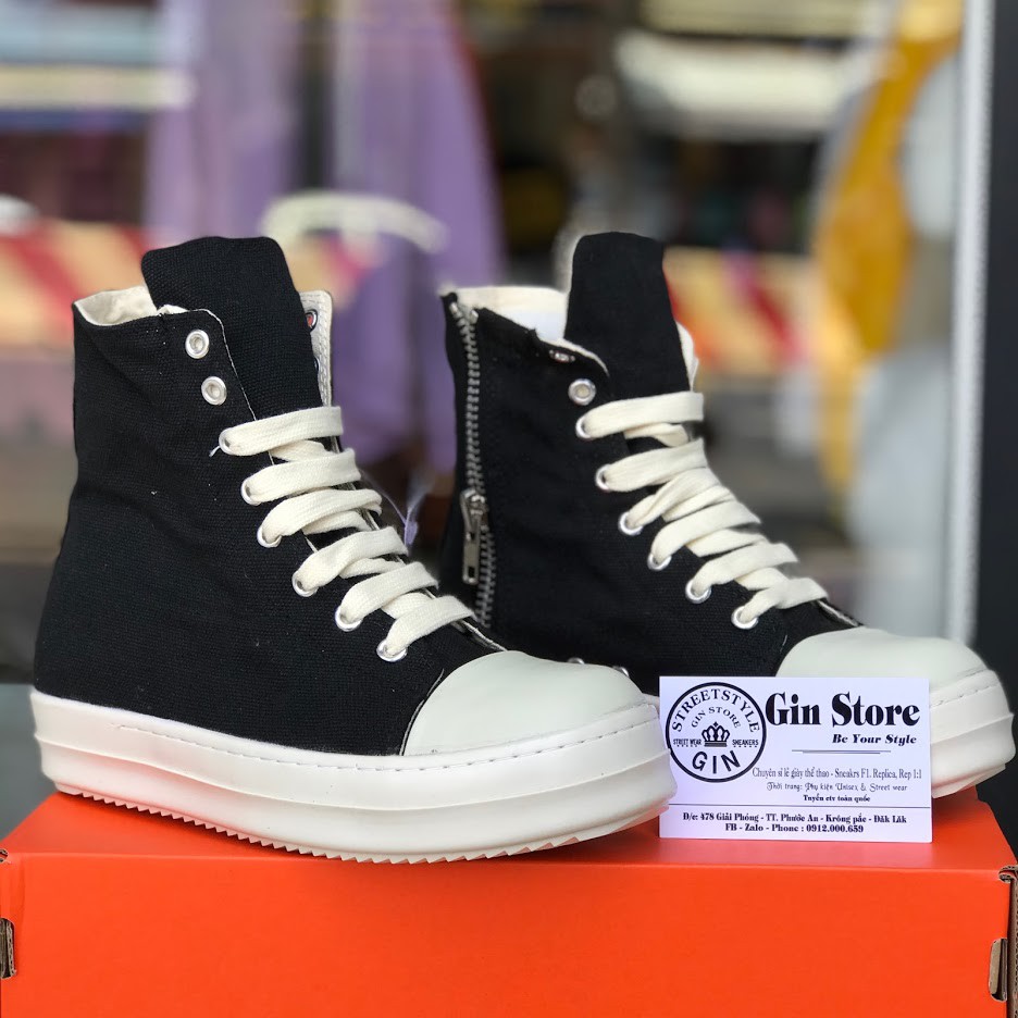 GIÀY SNEAKER RICK OWEN CỔ CAO RO CỔ CAO - GIN STORE