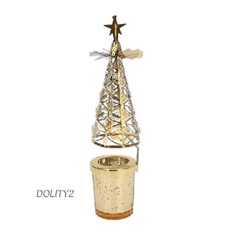 [Dolity2] Giá Đỡ Đèn Cầy Xoay Phong Cách Giáng Sinh