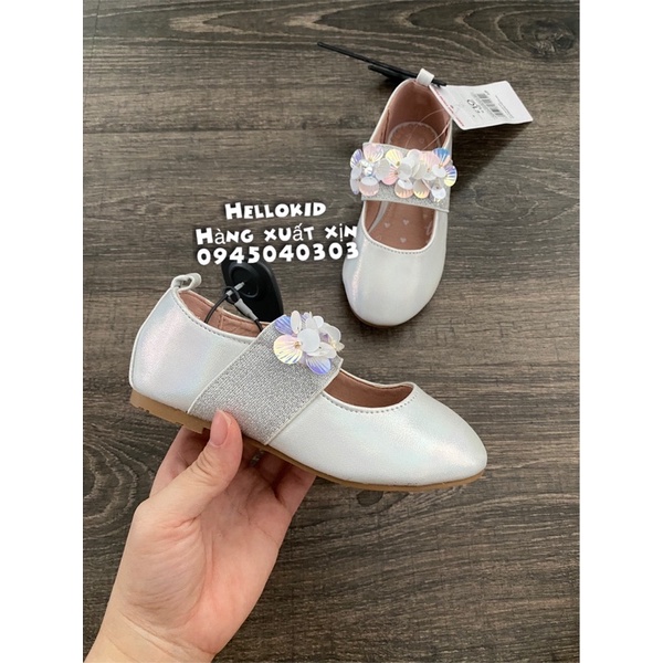 Giày búp bê gắn nơ qua chun co giãn
