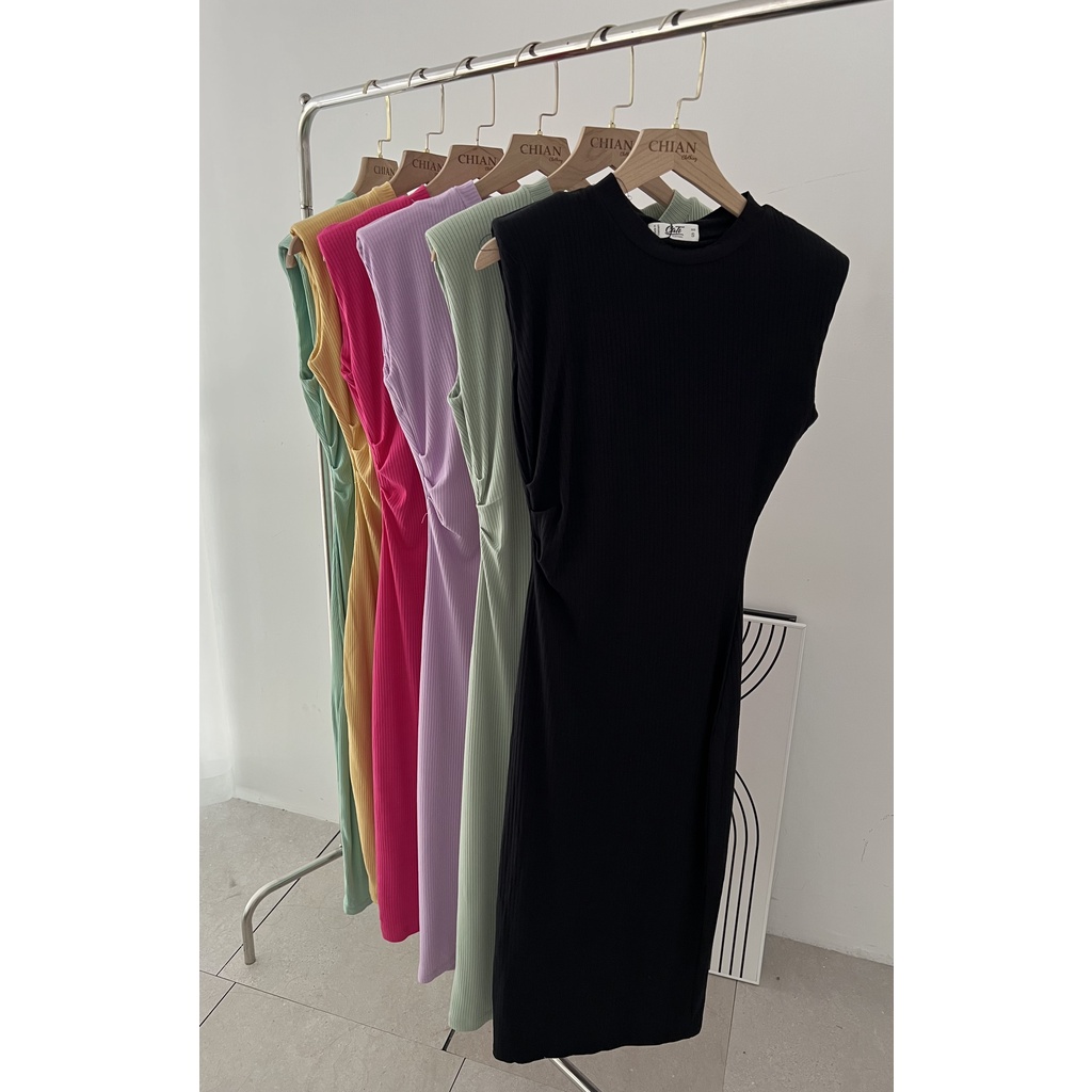 Đầm body thun tăm dáng dài