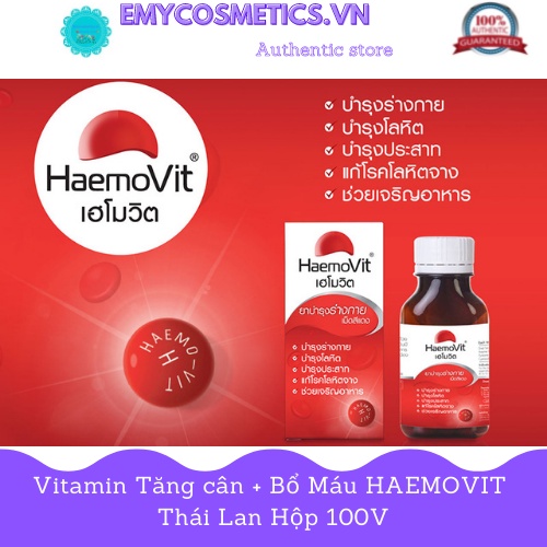 Viên Tăng Cân Haemovit hộp 100 viên - Thái Lan