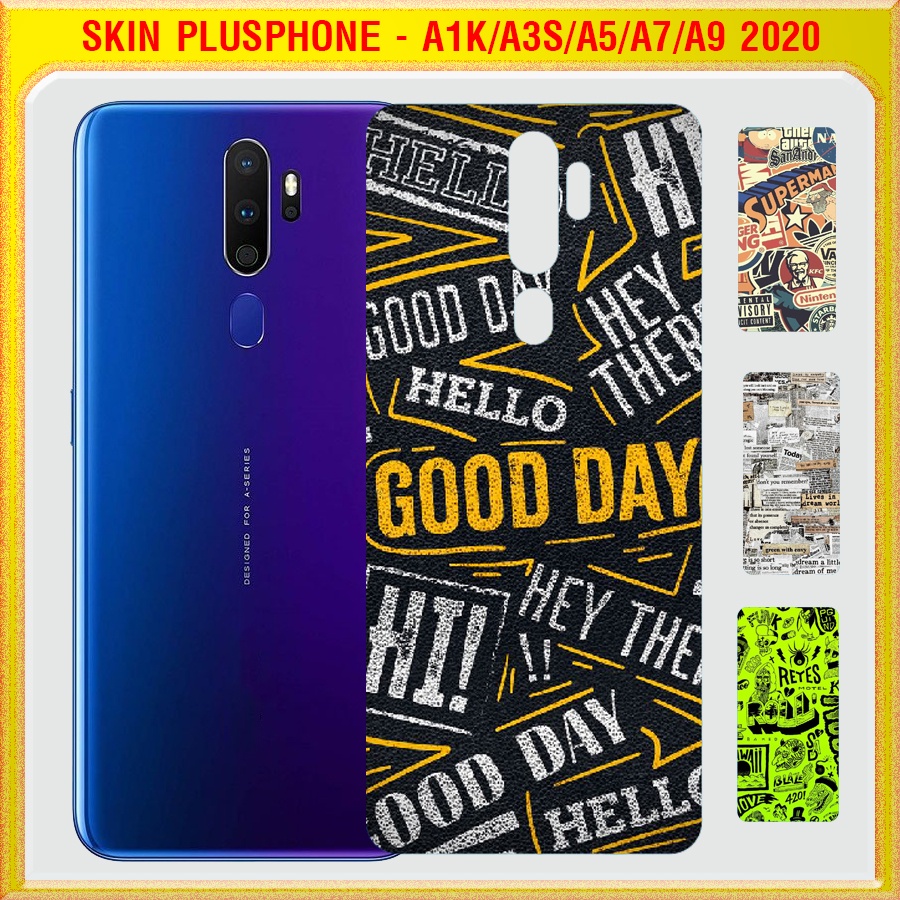 Dán Skin mặt sau cho Oppo A1k, A3s, A5s, A5 2020, A7, A9 2020 nhiều mẫu hot