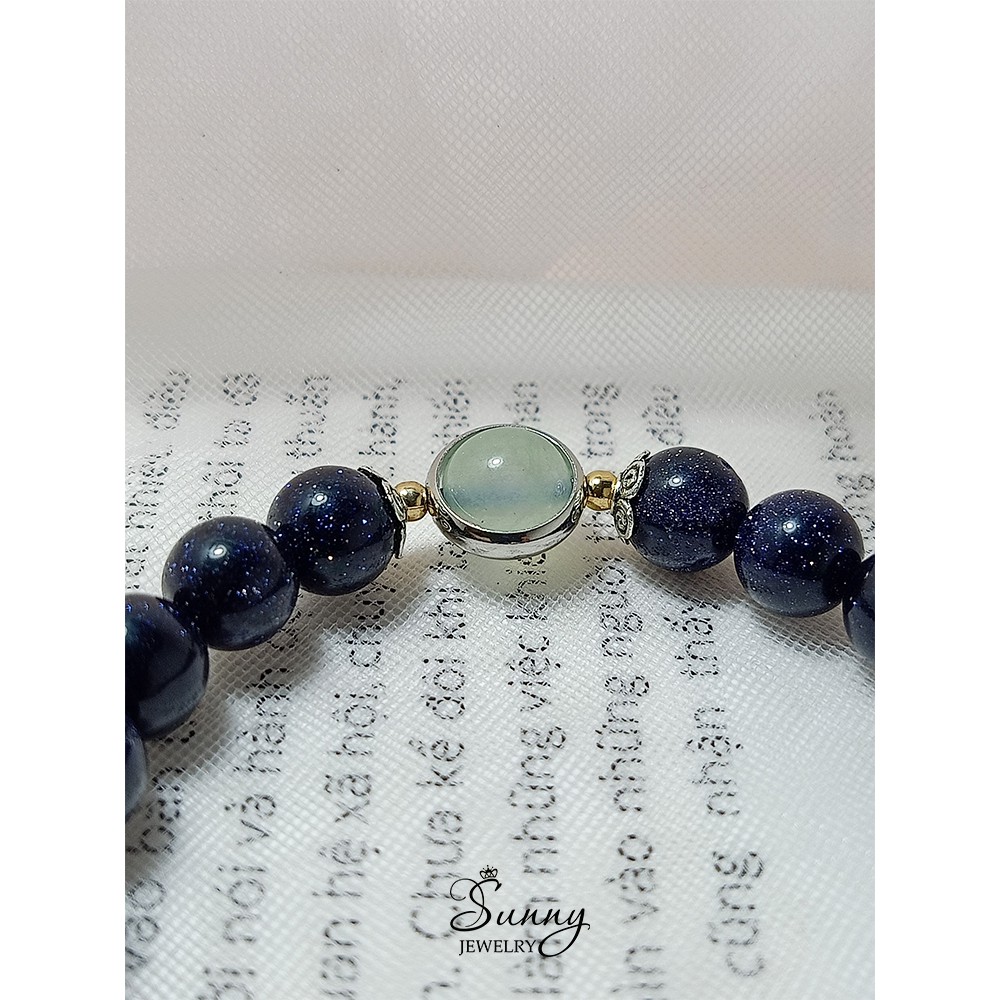 Vòng Tay Phong Thủy VTBT02, Vòng Tay Mix Charm Lấp Lánh Hợp Mệnh THỦY Dành Cho Nữ - Sunny Jewelry